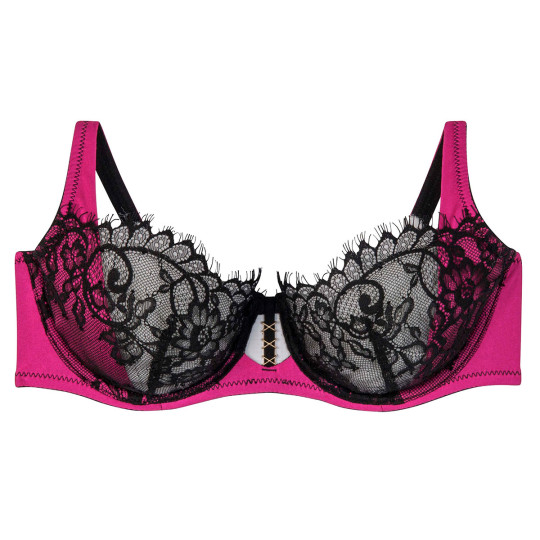 Soutien-gorge à armatures noir/fuchsia Dragon