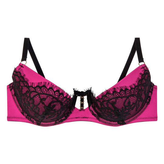 Soutien-gorge ampliforme coque moulée noir/fuchsia Dragon