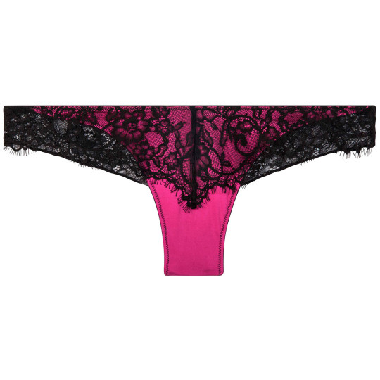 Tanga brésilien noir/fuchsia Dragon